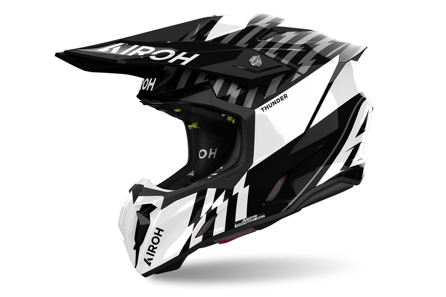 Airoh Helmet 2024 Twist 3 Thunder Black White Gloss